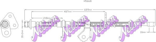 Kawe H5668 - Тормозной шланг autosila-amz.com