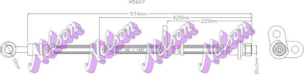 Kawe H5607 - Тормозной шланг autosila-amz.com