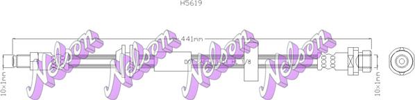 Kawe H5619 - Тормозной шланг autosila-amz.com