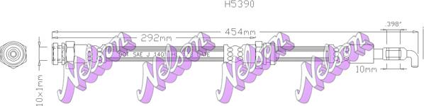 Kawe H5390 - Тормозной шланг autosila-amz.com