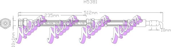 Kawe H5381 - Тормозной шланг autosila-amz.com