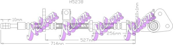 Kawe H5238 - Тормозной шланг autosila-amz.com