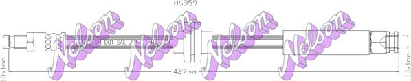 Kawe H6959 - Тормозной шланг autosila-amz.com