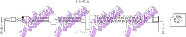 Kawe H6958 - Тормозной шланг autosila-amz.com