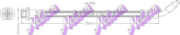 Kawe H6908 - Тормозной шланг autosila-amz.com