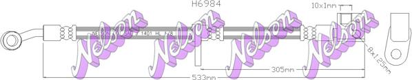 Kawe H6984 - Тормозной шланг autosila-amz.com