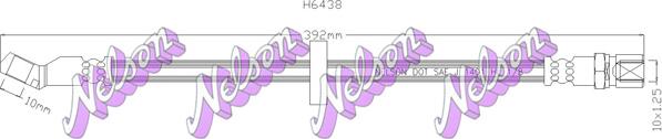 Kawe H6438 - Тормозной шланг autosila-amz.com