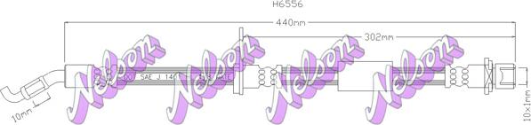 Kawe H6556 - Тормозной шланг autosila-amz.com