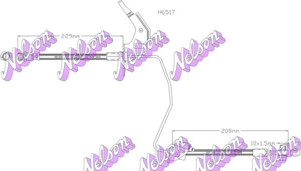 Kawe H6517 - Тормозной шланг autosila-amz.com