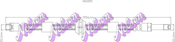 Kawe H6005 - Тормозной шланг autosila-amz.com