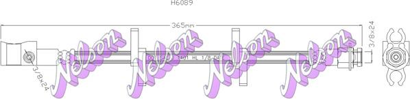 Kawe H6089 - Тормозной шланг autosila-amz.com