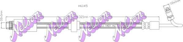 Kawe H6145 - Тормозной шланг autosila-amz.com