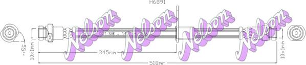 Kawe H6891 - Тормозной шланг autosila-amz.com