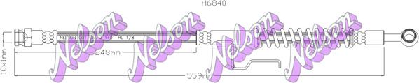 Kawe H6840 - Тормозной шланг autosila-amz.com