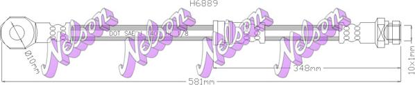 Kawe H6889 - Тормозной шланг autosila-amz.com