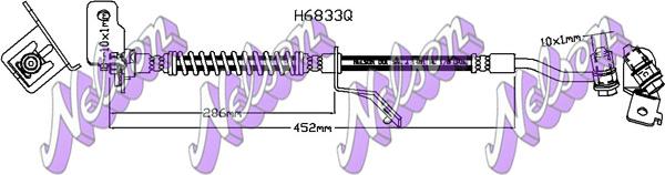 Kawe H6833Q - Тормозной шланг autosila-amz.com