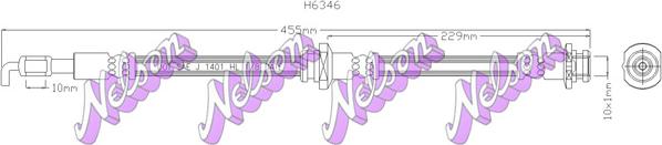 Kawe H6346 - Тормозной шланг autosila-amz.com