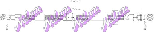 Kawe H6376 - Тормозной шланг autosila-amz.com