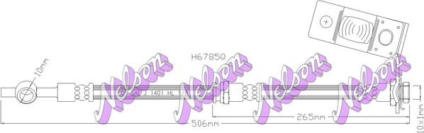 Kawe H6785Q - Тормозной шланг autosila-amz.com