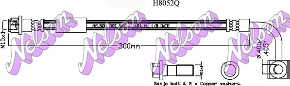 Kawe H8052Q - Тормозной шланг autosila-amz.com