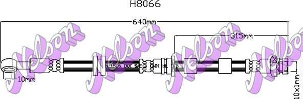 Kawe H8066 - Тормозной шланг autosila-amz.com