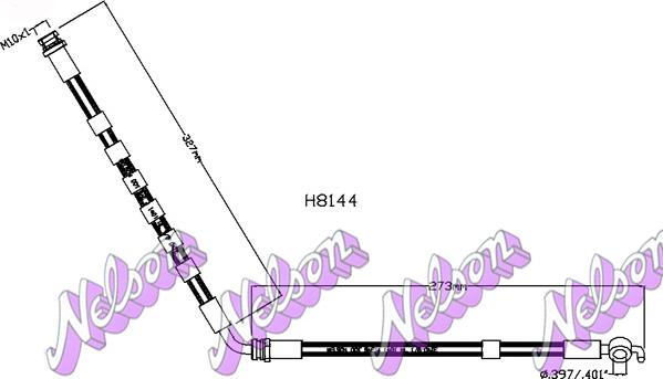 Kawe H8144 - Тормозной шланг autosila-amz.com