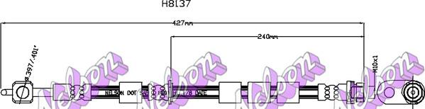 Kawe H8137 - Тормозной шланг autosila-amz.com