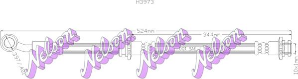 Kawe H3973 - Тормозной шланг autosila-amz.com