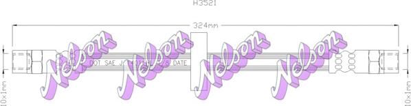 Kawe H3521 - Тормозной шланг autosila-amz.com