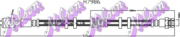 Kawe H7986 - Тормозной шланг autosila-amz.com