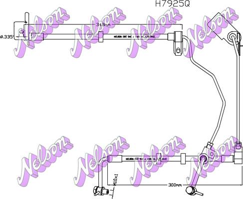 Kawe H7925Q - Тормозной шланг autosila-amz.com