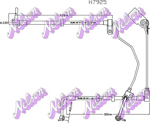 Kawe H7925 - Тормозной шланг autosila-amz.com