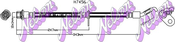 Kawe H7456 - Тормозной шланг autosila-amz.com