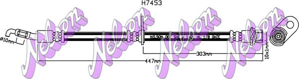 Kawe H7453 - Тормозной шланг autosila-amz.com