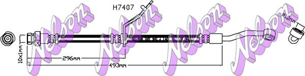 Kawe H7407 - Тормозной шланг autosila-amz.com