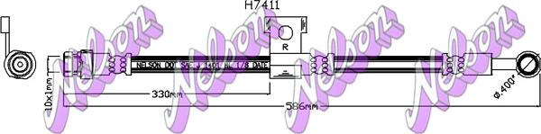 Kawe H7411 - Тормозной шланг autosila-amz.com