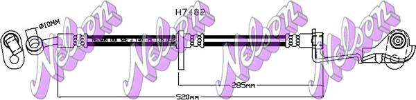 Kawe H7482 - Тормозной шланг autosila-amz.com