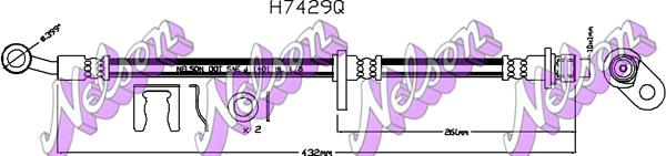 Kawe H7429Q - Тормозной шланг autosila-amz.com