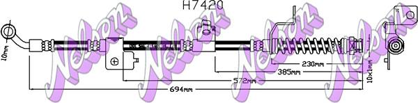 Kawe H7420 - Тормозной шланг autosila-amz.com