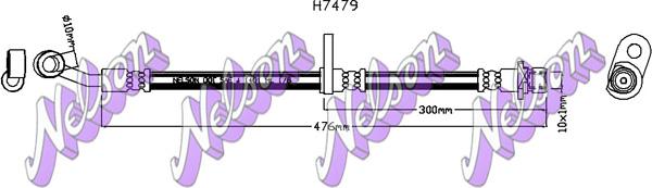 Kawe H7479 - Тормозной шланг autosila-amz.com