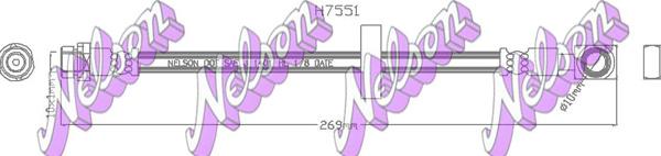 Kawe H7551 - Тормозной шланг autosila-amz.com