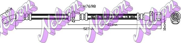 Kawe H7698 - Тормозной шланг autosila-amz.com