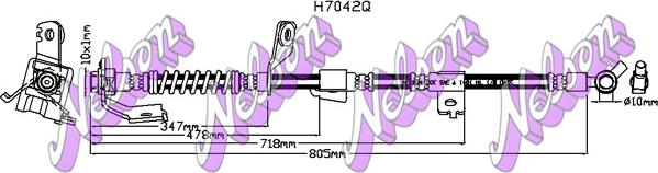 Kawe H7042Q - Тормозной шланг autosila-amz.com