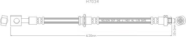 Kawe H7034 - Тормозной шланг autosila-amz.com