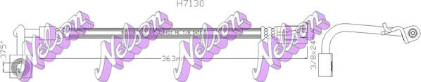 Kawe H7130 - Тормозной шланг autosila-amz.com