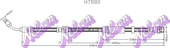 Kawe H7880 - Тормозной шланг autosila-amz.com