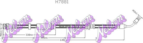 Kawe H7881 - Тормозной шланг autosila-amz.com