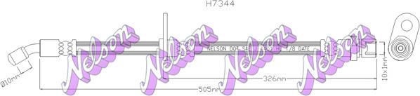 Kawe H7344 - Тормозной шланг autosila-amz.com