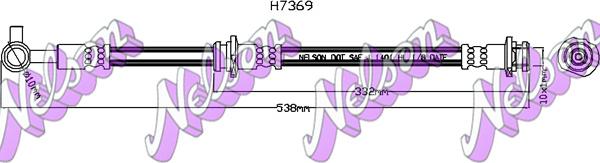 Kawe H7369 - Тормозной шланг autosila-amz.com