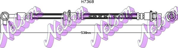 Kawe H7368 - Тормозной шланг autosila-amz.com